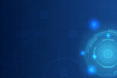 Mavi teknolojiyle parlayan ışığı yeniden çevreleyin. Bağlantı konsepti ve modern ışık. Dijital ve ekonomik biçim.