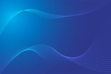 Hat parçacıkları ile teknoloji arka planı. Tasarım için açık ve koyu mavi şablon.