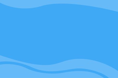 Boş alanı olan mavi sunum şablonu. Üstte ve altta beyaz kurdele şekli. 