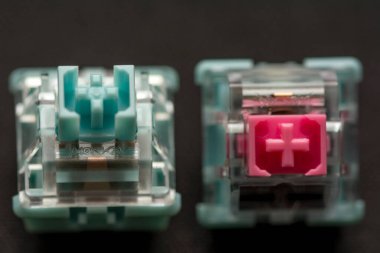 Double shot pbt mechanical switches for a silent mechanical keyboard 