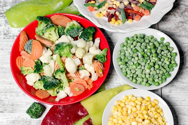 Frozen Vegetables Quick Frozen Vegetables Retain All Nutrients Healthy Eating Stock Image