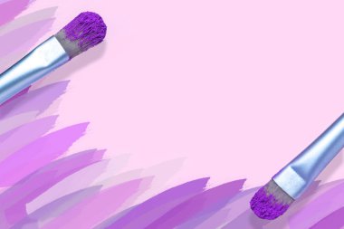 Doğal kuru mor pigment, makro, üst görünüm, pembe morötesi, mor