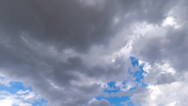 灰色の雲の時間経過嵐 — ストック動画