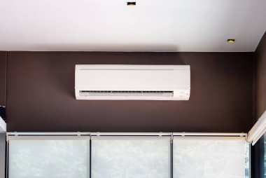 Inverter Air conditioner on wall in coffee shop