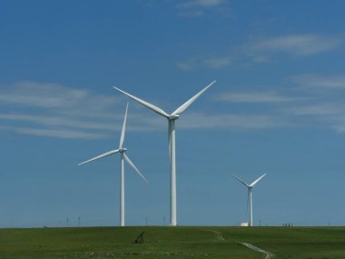 Elektrik üretimi için yel değirmenleri, Kuzey Oklahoma.
