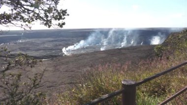 Patlamadan günler sonra, Klauea volkanik krateri Hawaii Volkanik Parkı, Büyük Ada, Hawaii