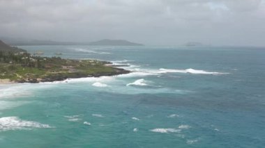 Makapu Sahil Parkı 'ndan Tavşan Adası, Oahu, Hawaii' ye.