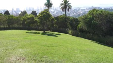 Puu Ualakaa Eyalet Parkı 'ndaki, Honolulu' daki Tantalus Gözcü Noktası 'ndan iyi manikürlü çimlerin görüntülerini tarıyorum.
