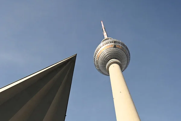 Tornet Ligger Alexanderplatz Berlin Tyskland — Stockfoto