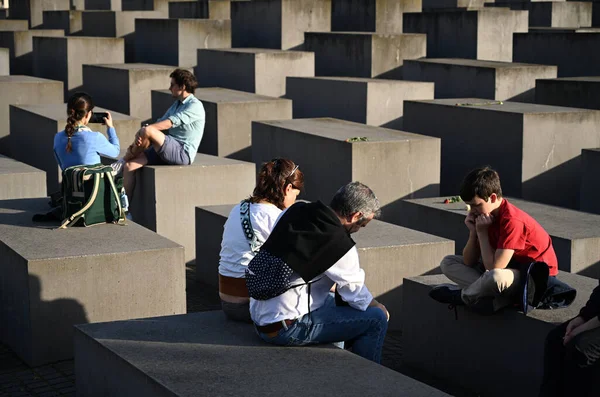 Berlín Alemania Octubre 2022 Gente Monumento Los Judíos Asesinados Europa — Foto de Stock