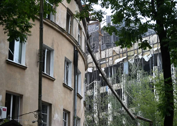 Lviv Ukrayna Temmuz 2023 Rusya Nın Lviv Şehrindeki Bir Füze — Stok fotoğraf