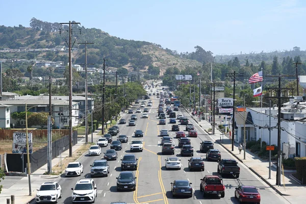 Los Angeles Califórnia Eua Julho 2023 Carros Movem Roude Los — Fotografia de Stock