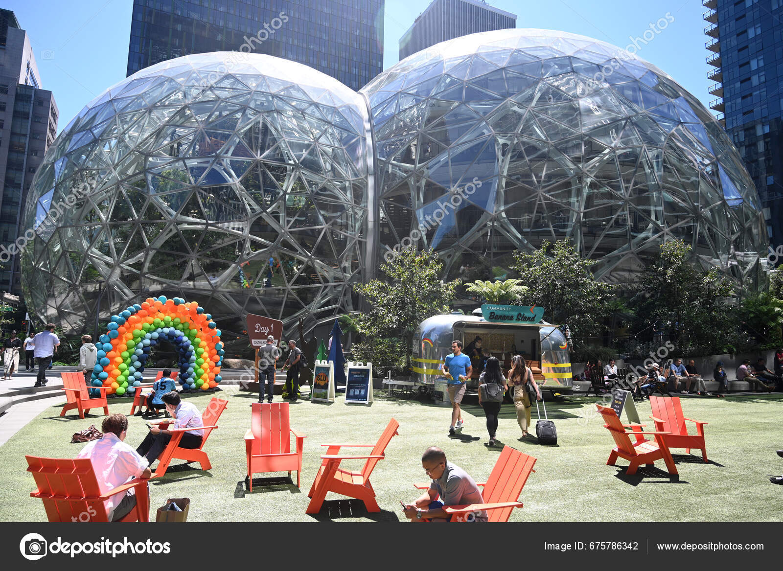 Seattle Usa August 2023 People Amazon Head Office Seattle Stock   Depositphotos 675786342 Stock Photo Seattle Usa August 2023 People 