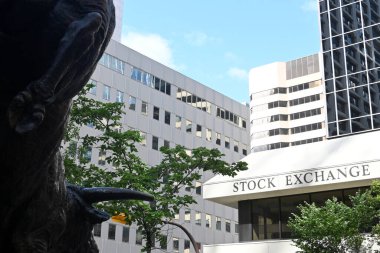 Calgary, AL, Kanada - 10 Ağustos 2023: Calgary 'deki STOCK Exchange binası.