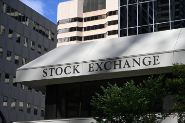 Calgary, AL, Kanada - 10 Ağustos 2023: Calgary 'deki STOCK Exchange binası.