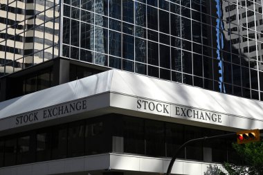 Calgary, AL, Kanada - 10 Ağustos 2023: Calgary 'deki STOCK Exchange binası.