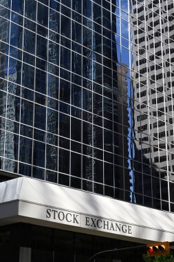 Calgary, AL, Kanada - 10 Ağustos 2023: Calgary 'deki STOCK Exchange binası.