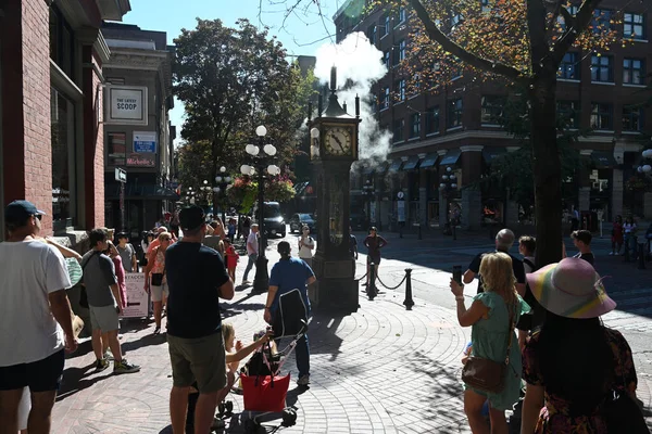Vancouver Canada August 2023 People Street Downtown Vancouver — Stock Photo, Image