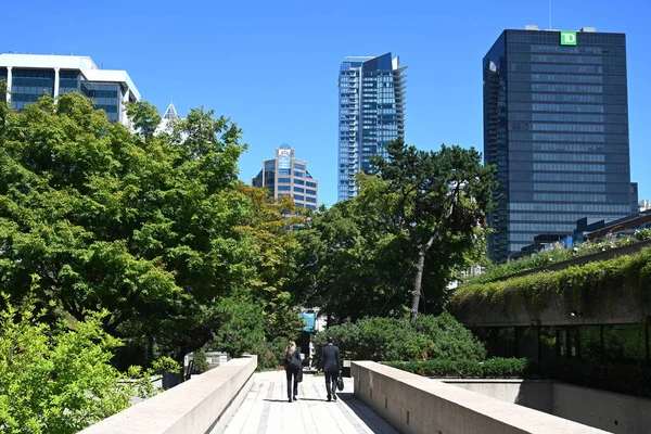 Vancouver Kanada Ağustos 2023 Vancouver Şehir Merkezindeki Insanlar — Stok fotoğraf