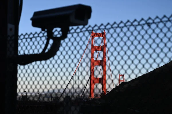 Telecamera Sorveglianza Vicino Golden Gate Bridge San Francisco — Foto Stock