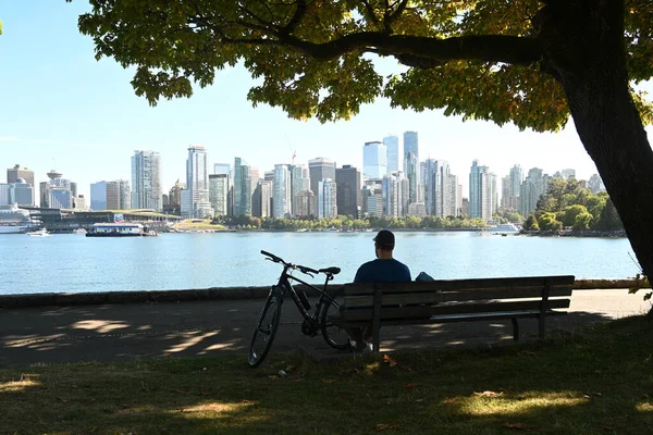 Vancouver Kanada Ağustos 2023 Arka Planda Vancouverat Şehir Merkezi Olan — Stok fotoğraf