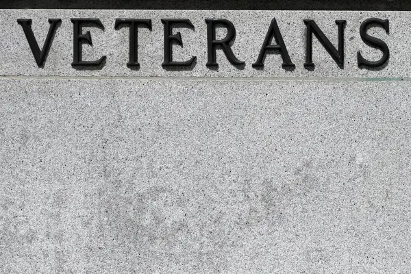 Veteranos Inscrição Parede Dia Dos Veteranos — Fotografia de Stock
