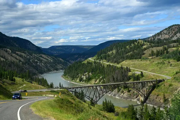 Paisagem Canadá Com Fraser River Paisagem British Columbia — Fotografia de Stock