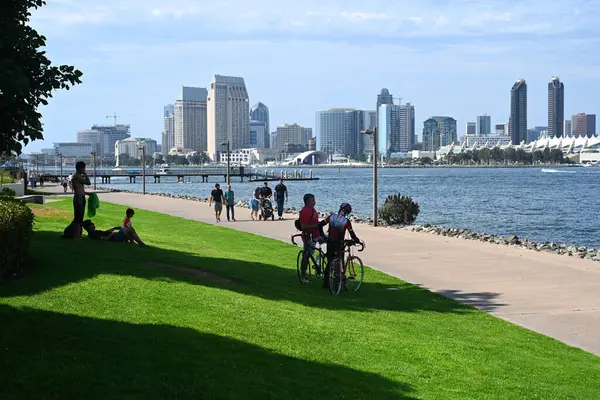 San Diego Usa Juli 2023 Menschen Coronado Beach Und Blick — Stockfoto