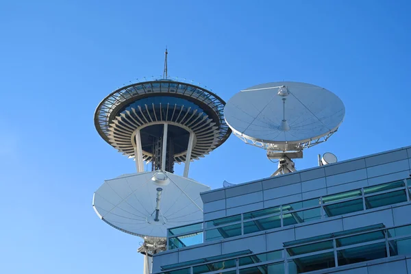 Seattle Yhdysvallat Elokuuta 2023 Space Needle Seattlessa — kuvapankkivalokuva