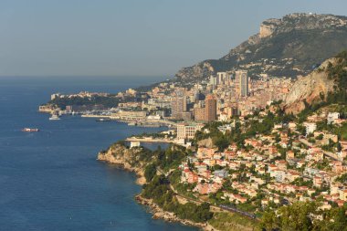 Monaco and Roquebrune-Cap-Martin, Cote d'Azur of French Riviera. clipart