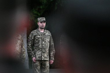 Lviv, Ukrayna - 8 Temmuz 2023: Lviv 'deki Ukrayna Askeri İstihbarat Başkanı Kyrylo Budanov.