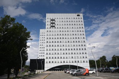 Tallinn, Estonia - July 24, 2024: The Joint Building of Ministries in Tallinn. Ministry of Finance building in Tallinn.  clipart