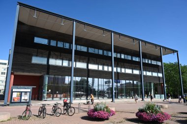 Helsinki, Finlandiya - 25 Temmuz 2024: Helsinki Müzik Konservatuarı.