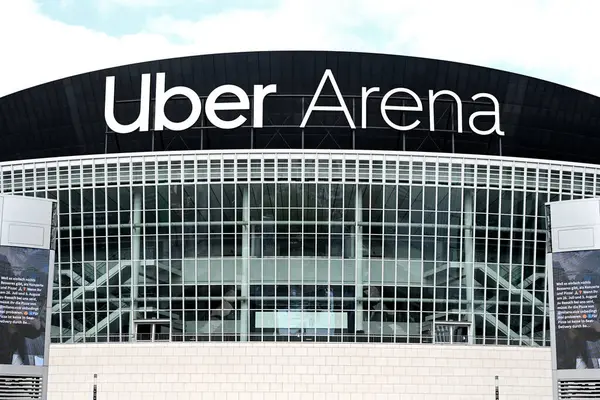 stock image Berlin, Germany - August 3, 2024: Uber Arena a multipurpose indoor arena in the Friedrichshain neighborhood of Berlin, Germany.