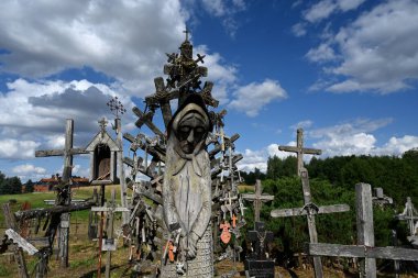 Siauliai, Lithuania - July 22, 2024: Hill of Crosses (Kryziu kalnas). clipart