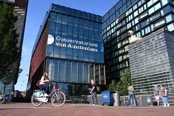 stock image Amsterdam, Netherlands - August 27, 2024: The Conservatorium van Amsterdam (CvA), a Dutch conservatoire of music in Amsterdam. 