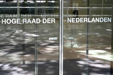 Lahey, Hollanda - 28 Ağustos 2024: Lahey 'deki Yüksek Mahkeme (Hoge Raad der Nederlanden).