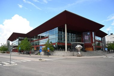 Lulea, İsveç - 28 Temmuz 2024: Lulea kentindeki Kültür Evi (Kulturens hus).