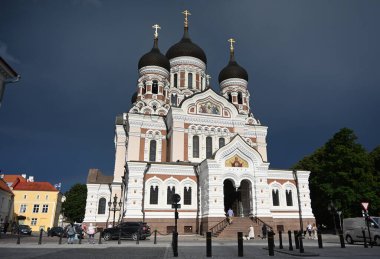 Tallinn, Estonya - 24 Temmuz 2024: Tallinn 'deki Alexander Nevsky Katedrali.