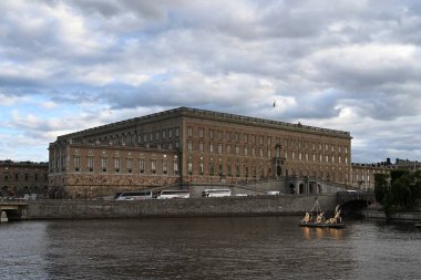 Stockholm, Sweden - July 29, 2024: Stockholm Palace or the Royal Palace  (Kungliga slottet) is the official residence and major royal palace of the Swedish monarch at Stadsholmen in Stockholm. clipart