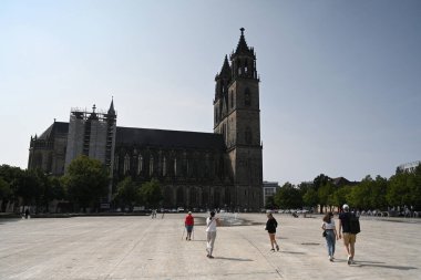 Magdeburg, Germany- August 23, 2024: Magdeburg Cathedral, Cathedral of Saints Maurice and Catherine (Magdeburger Dom) in Magdeburg clipart