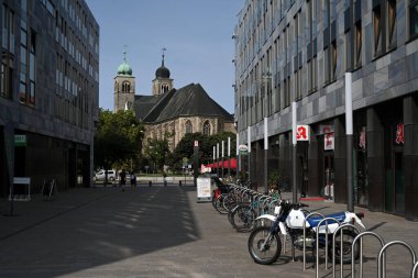 Magdeburg, Germany- August 23, 2024: People in the center of city Magdeburg. clipart