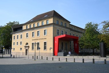 Magdeburg, Almanya - 23 Ağustos 2024: Dommuseum Ottonianum Magdeburg (DOMA) Magdeburg şehrinde bir müzedir..