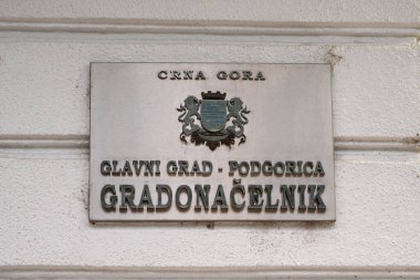 Podgorica, Karadağ - 20 Haziran 2025: Podgorica Belediyesi. Podgorica belediye meclisi binası.