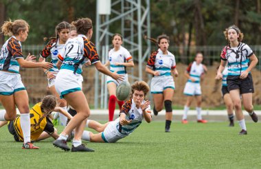 Madrid, Espaa, 13-10-2023. Sunset Showdown: University Women's Rugby