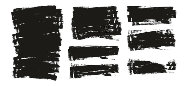 フラットスポンジ薄いアーティストブラシロング背景高詳細抽象ベクトル背景メガセット — ストックベクタ
