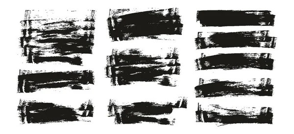平面海绵细长艺术家笔刷长背景高细节抽象向量背景Mega集 — 图库矢量图片