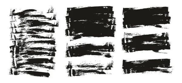 フラットスポンジ薄いアーティストブラシロング背景高詳細抽象ベクトル背景メガセット — ストックベクタ
