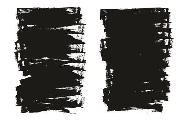 フラットスポンジ薄いアーティストブラシ長い背景高詳細抽象ベクトル背景セット — ストックベクタ