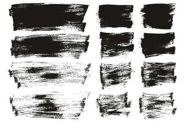 Плоская Краска Кисть Тонкий Длинный Короткий Фон Смешать Высокой Детализацией — стоковый вектор